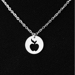 Outline Apple Necklace