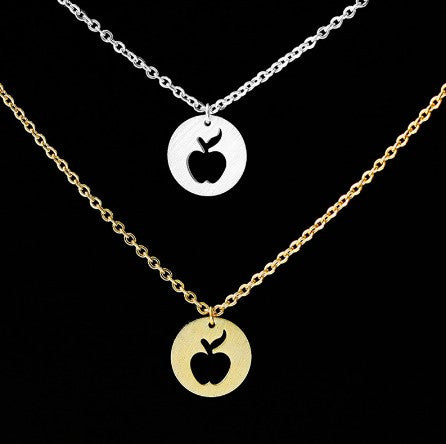 Outline Apple Necklace