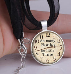 So Little Time Glass Pendant Necklace