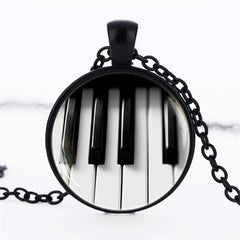 Piano Heart Statement Necklace