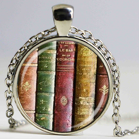 Library Books Teacher Necklace