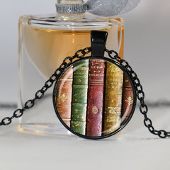 Library Books Teacher Necklace