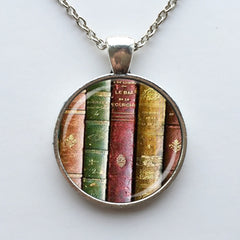 Library Books Teacher Necklace