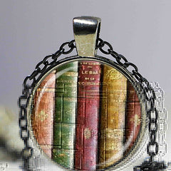 Library Books Teacher Necklace