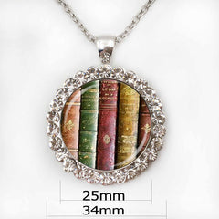 Library Books Teacher Necklace