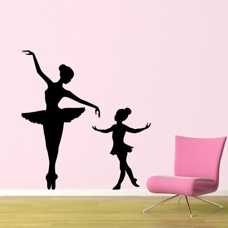 Ballet Teacher And Student Art Designed