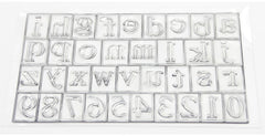 Alphabet and Number Transparent Clear Stamp