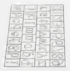 Alphabet and Number Transparent Clear Stamp