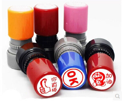 Round Shape Rubber Stamps For Teacher