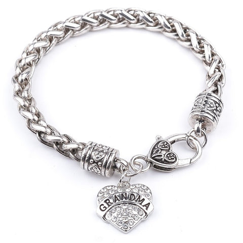 Rhinestone Heart Bracelet For Women