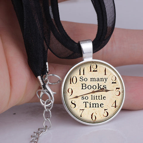 So Little Time Glass Pendant Necklace